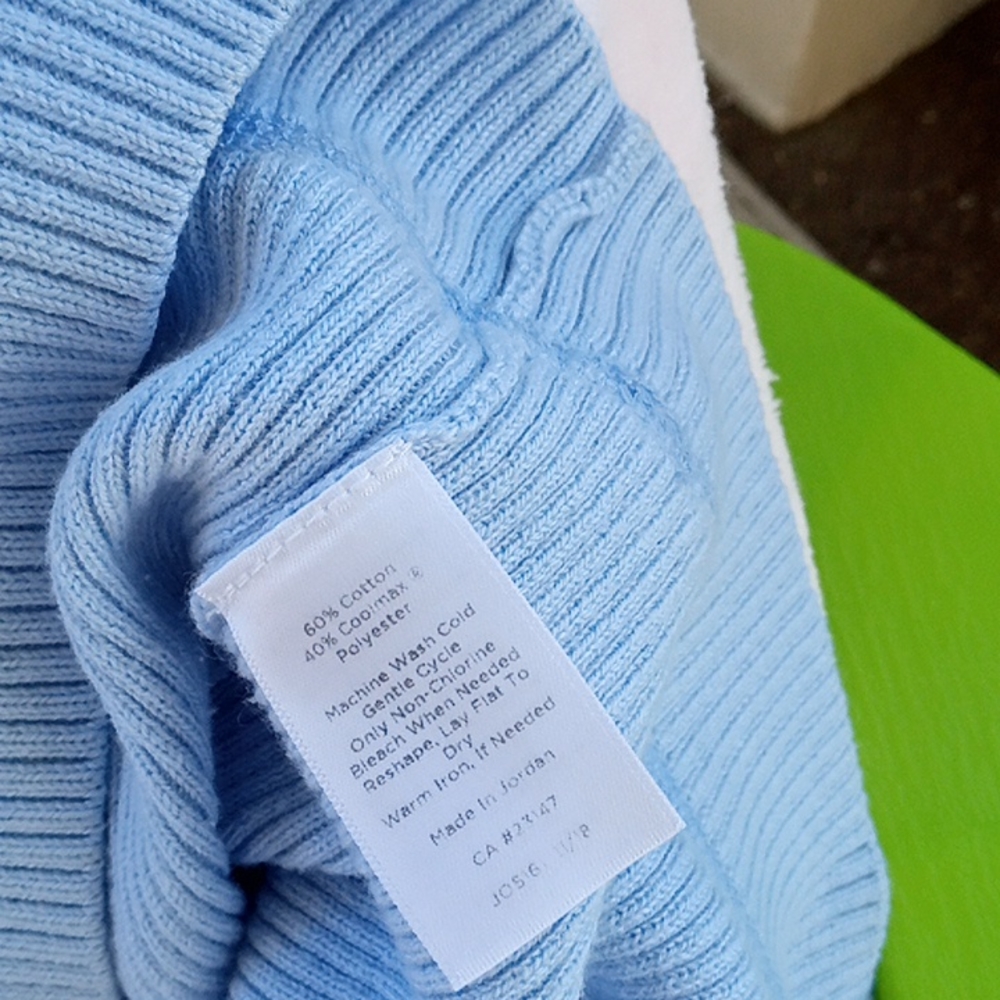 Talbots Cotton /cool poly blend Sweater - Picture 5 of 6